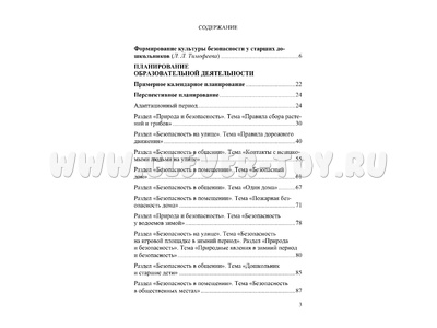 Формирование культуры безопасности. Планирование образовательной деятельности (6-7 лет). ФГОС