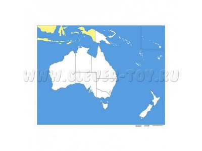 Контурная карта Австралии (без названий)