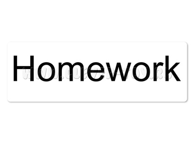 Магнитная карточка "Homework" (фон белый)